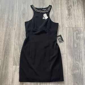 Express - NWT! Black Bodycon High Neck Mini Dress - Size 4